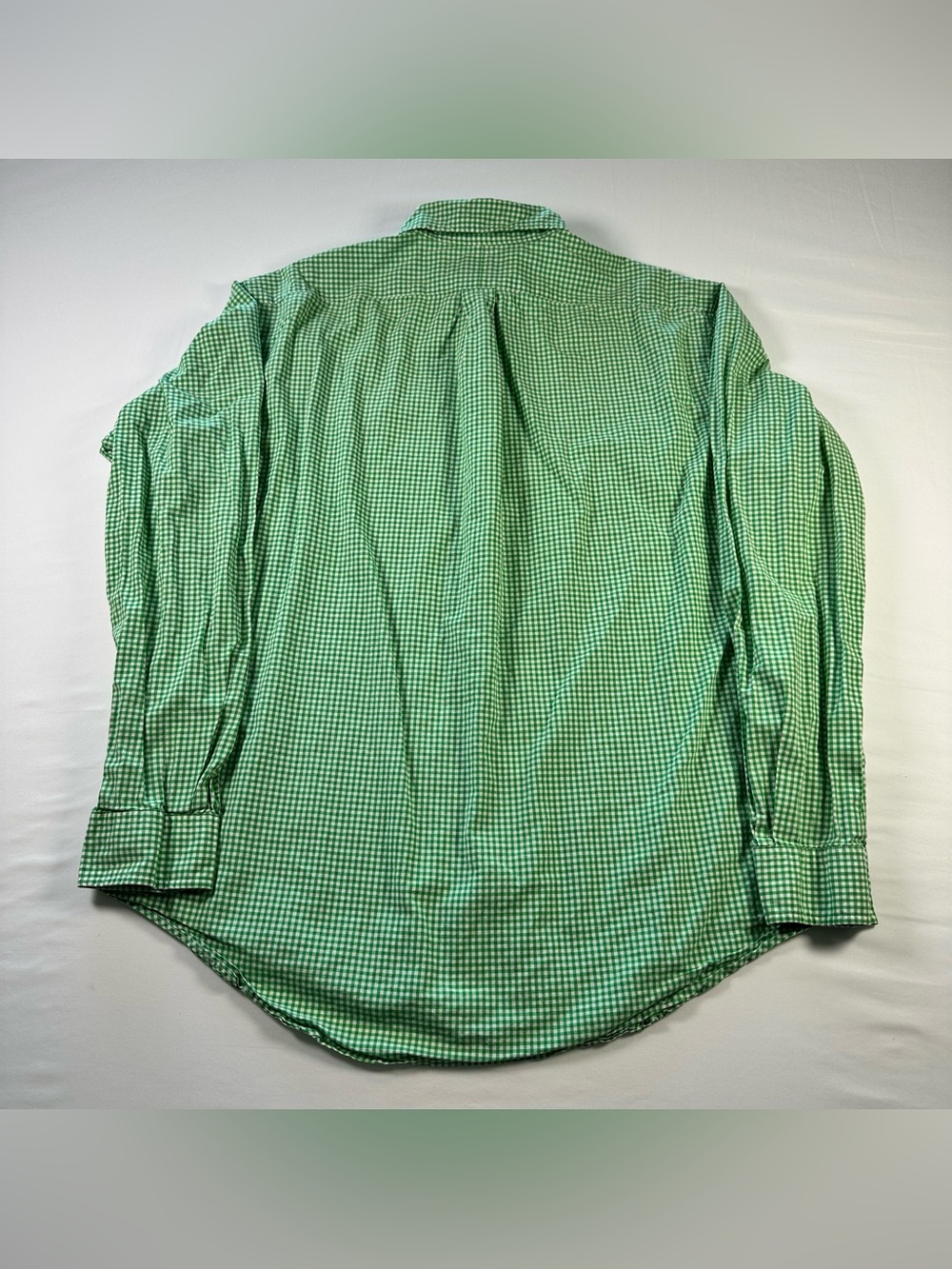 Ralph Lauren Classic Fit Shirt Mens L Green Gingham Check Button Down Cotton - Picture 2 of 12